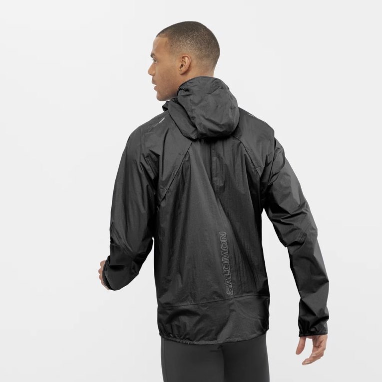 Black Salomon Bonatti Waterproof Men's Shell Jackets | IE FU3021